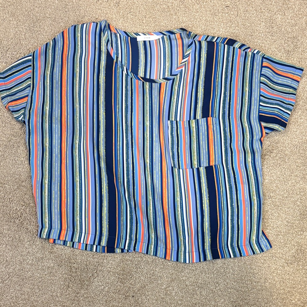 Lush Multicolor Striped Blouse